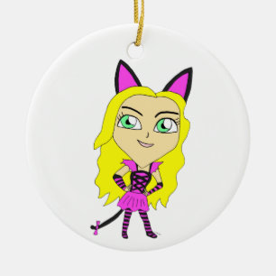 Décoration En Céramique chibi catgirl