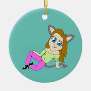 Décoration En Céramique chibi catgirl