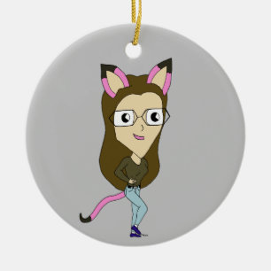 Décoration En Céramique chibi catgirl