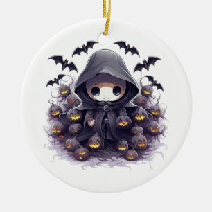 Décoration En Céramique Chibi Grim Reaper Halloween - Fantastique sombre a