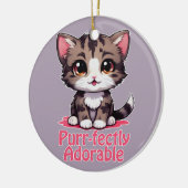 Décoration En Céramique Chibi Kawaii Kitten Purr parfaitement adorable en  (Gauche)