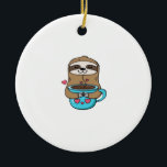 Décoration En Céramique Chibi Sloth Coffee Lover � Cute Kawaii Sloth Huggi<br><div class="desc">Chibi Sloth Coffee Lover � Cute Kawaii Sloth Hugging Coffee Cup Cartoon Design Classic T-Shirt</div>
