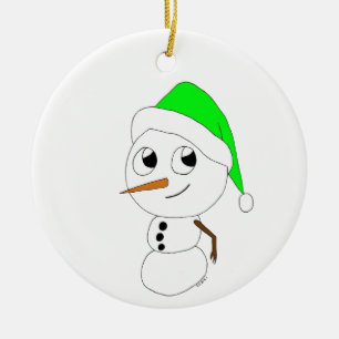 Décoration En Céramique chibi snowman