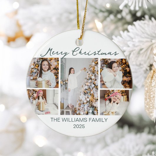 Décoration En Céramique Chic Christmas Photo Collage 2025 Keepsake