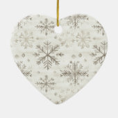 Décoration En Céramique Chic Cream Grey Hearts Ornaments (Dos)
