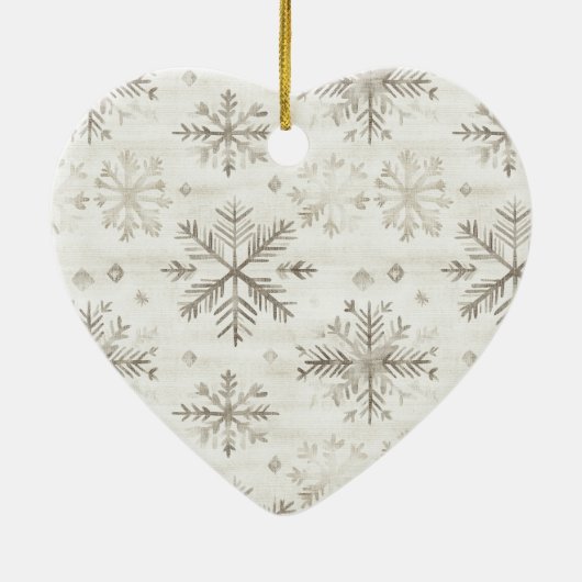Décoration En Céramique Chic Cream Grey Hearts Ornaments (Dos)