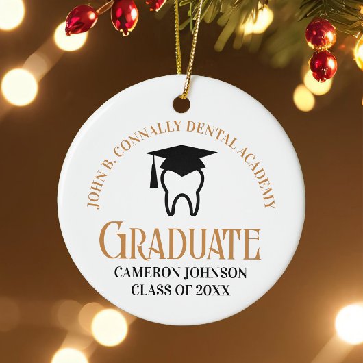 Décoration En Céramique Chic Dental School Diplôme sur mesure Noël