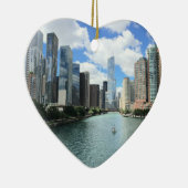 Décoration En Céramique Chicago, Illinois Souvenir de Noël (Droite)