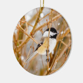 Décoration En Céramique Chickadee au plafond noir - Photo originale (Gauche)