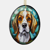 Décoration En Céramique Chien à col Beagle en verre doux (Droite)