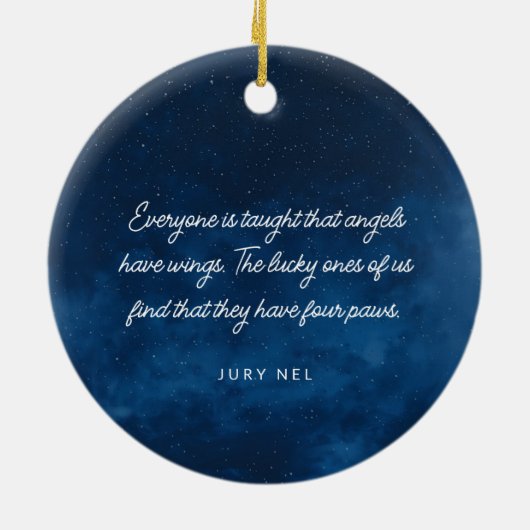 Décoration En Céramique Chien ange à l'aquarelle Condoléances Sympathie (Dos)