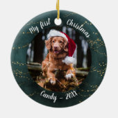 Décoration En Céramique Chien Animaux de Noël Photo Rusti Fairy Trees (Dos)