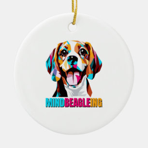 Décoration En Céramique Chien Beagle de l'état d'esprit