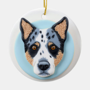 Décoration En Céramique Chien Blue Heeler Inspiré 3D