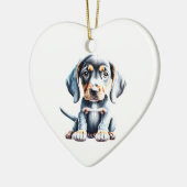Décoration En Céramique Chien Bluetick Coonhound Personnalisé de Puppy (Gauche)