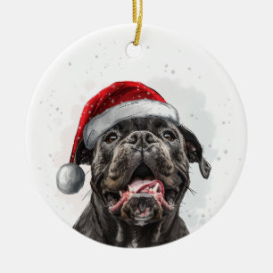 Décoration En Céramique Chien Cane Corso Noël Personnalisé