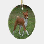 Décoration En Céramique Chien caracolant de Basenji (Droite)
