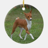 Décoration En Céramique Chien caracolant de Basenji (Dos)