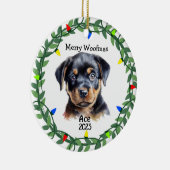 Décoration En Céramique Chien/Chien/Chien/Chien Noël (Droite)