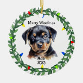 Décoration En Céramique Chien/Chien/Chien/Chien Noël (Devant)