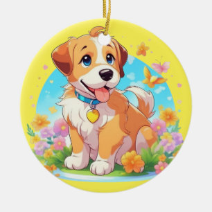 Décoration En Céramique Chien chiot mignon