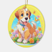Décoration En Céramique Chien chiot mignon (Gauche)