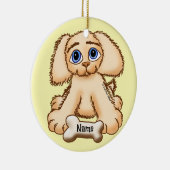 Décoration En Céramique Chien chiot os (Droite)