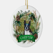 Décoration En Céramique Chien Christmas Wreath (Droite)