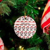 Décoration En Céramique Chien dalmate race Noël