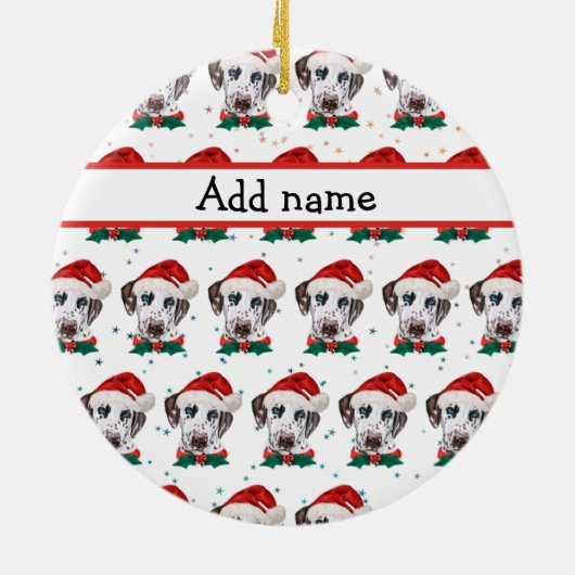 Décoration En Céramique Chien dalmate race Noël (Dos)