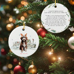Décoration En Céramique Chien d'aquarelle Lagotto Romagnolo | Monogramme<br><div class="desc">Célébrez la saison des Fêtes avec ce magnifique ornement en céramique Lagotto Romagnolo artisanal, avec une illustration de l'aquarelle de charme de cette adorable race aux coutures frisées. Parfait pour les amoureux de les chiens, cet ornement festif capture le Lagotto Romagnolo en bois de rennes dans une scène enneigée de...</div>