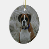 Décoration En Céramique Chien de boxeur se reposant dans le Frost (Droite)