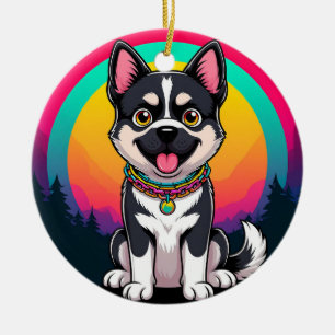 Décoration En Céramique Chien de dessin animé joueur