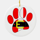 Décoration En Céramique Chien de Noël (Dos)