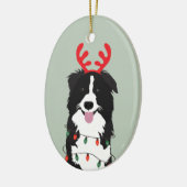 Décoration En Céramique Chien de Noël Joyeux Pawlidays (Gauche)