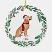 Décoration En Céramique Chien de Noël Personnalisé Animaux de compagnie Va (Dos)