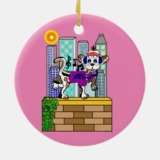 Décoration En Céramique Chien de piment frais d'horizon (Dos)