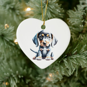 Décoration En Céramique Chien de race Bluetick Coonhound Personnalisé