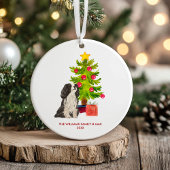 Décoration En Céramique Chien espagnol Noël personnalisé