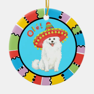 Décoration En Céramique Chien esquimau américain de fiesta