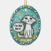 Décoration En Céramique Chien l'a fait Scraggles Chat (Droite)