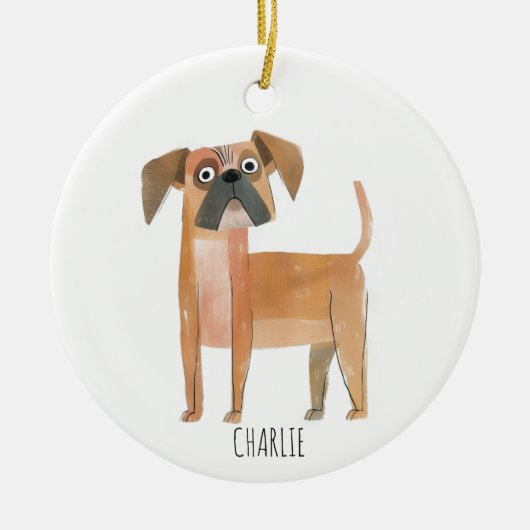 Décoration En Céramique Chien mignon (Devant)