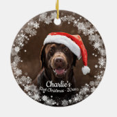 Décoration En Céramique Chien mignon chiot animal de compagnie premier Noë (Dos)