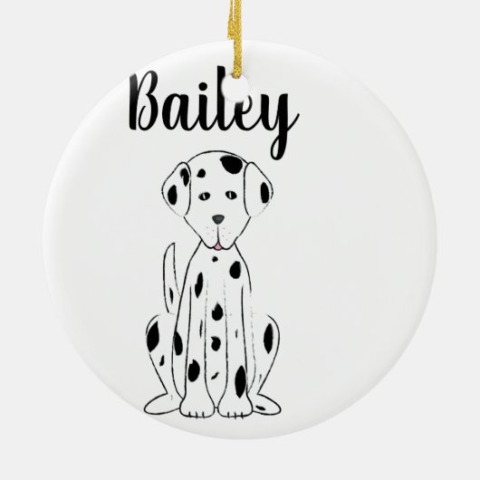 Décoration En Céramique Chien mignon Dalmatien Simple Stylisant Personnali (Dos)