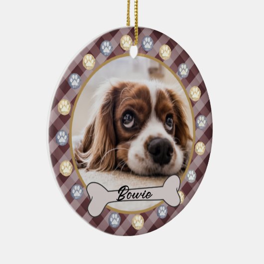 Décoration En Céramique Chien Nom d'os Patrouilles Noël | (Droite)