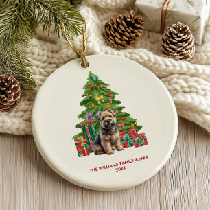 Décoration En Céramique Chien Norwich Terrier Noël personnalisé