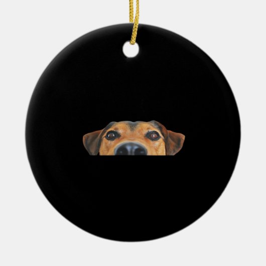 Décoration En Céramique Chien Peekaboo (Devant)