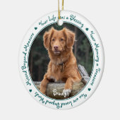 Décoration En Céramique Chien Photo Pet Memorial Keepsaké (Gauche)