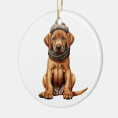 Décoration En Céramique Chien Rhodésien Ridgeback personnalisé (Gauche)