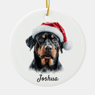 Décoration En Céramique Chien Rottweiler personnalisé 